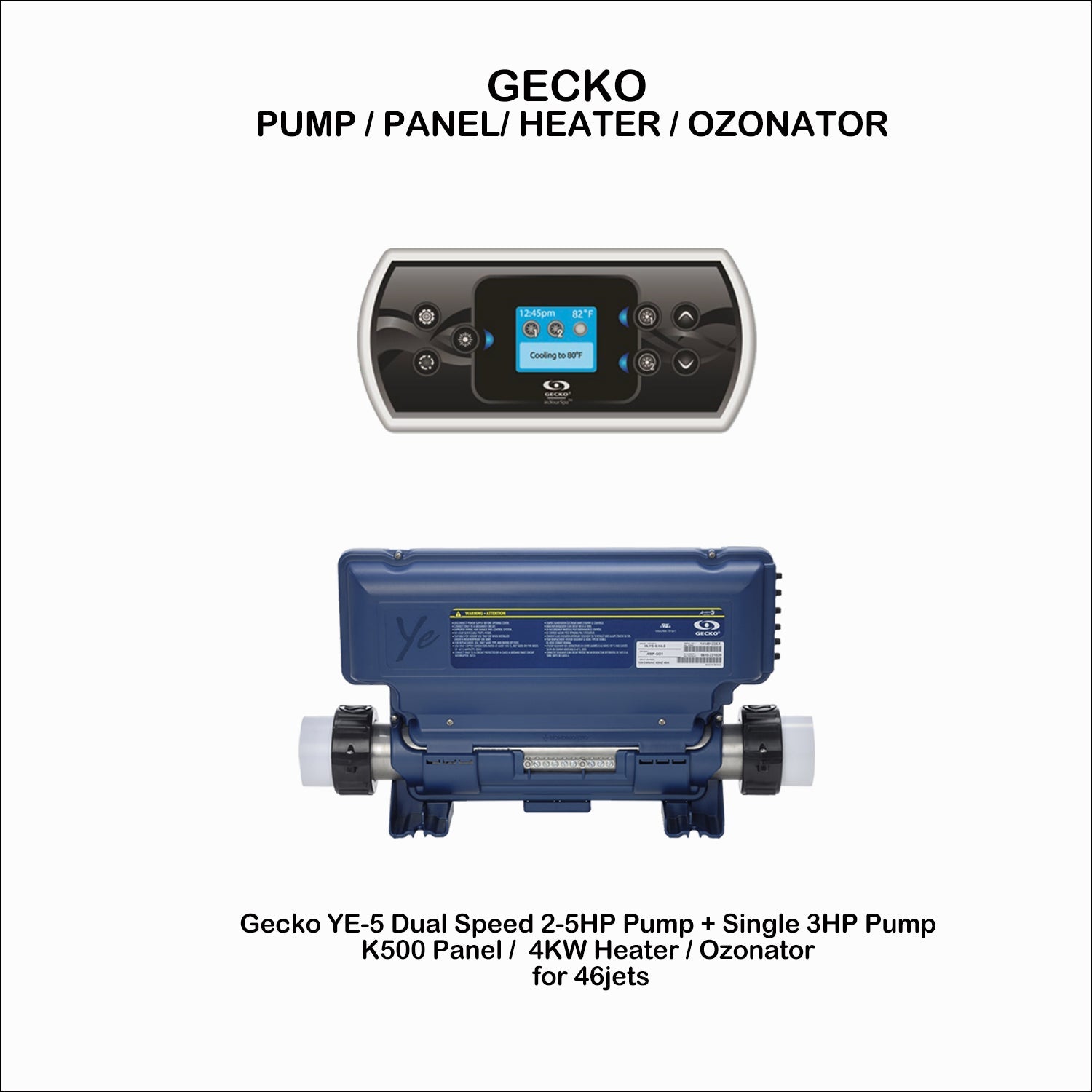 Made in US control panel and pump. Ultra strong pump in the luxurious model, includes 46 jets and ozonator, total of 2 pumps