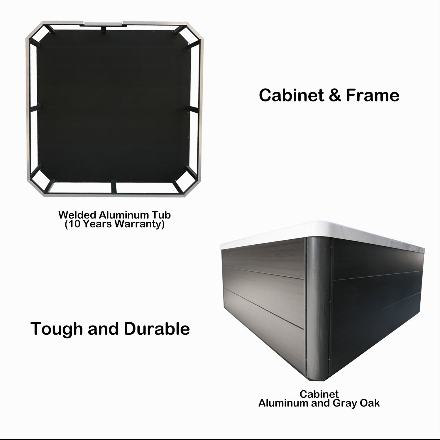 Cygnus I cabinet and frame made of welded aluminum, 10 years warranty, tough and durable
